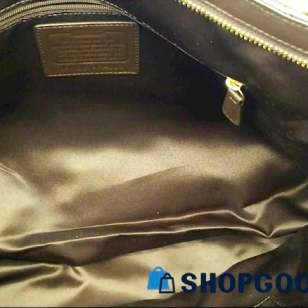 Coach Campbell Leather Izzy Satchel In Brass Mahogany - Picture 6 of 6